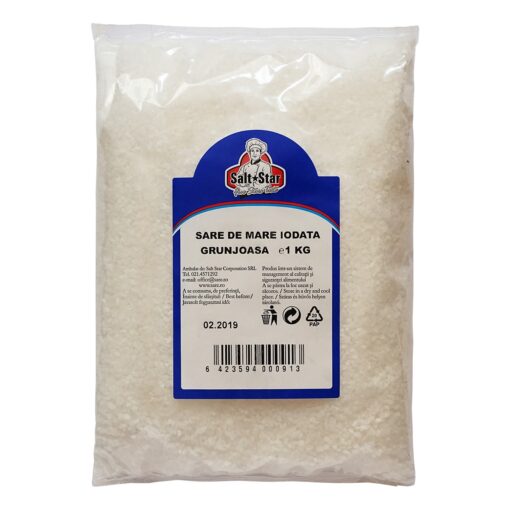 Sare de mare iodata grunjoasa punga 1kg