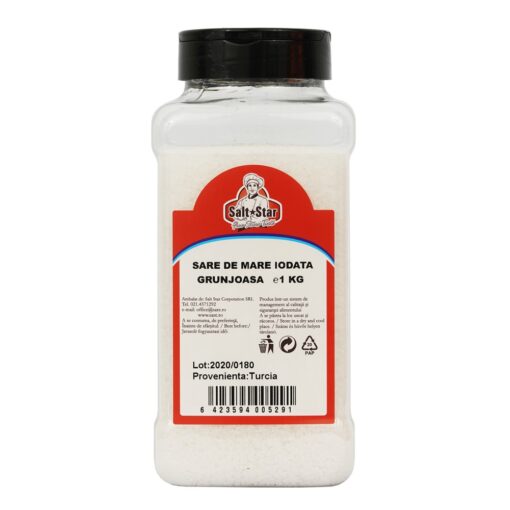 Sare de mare iodata grunjoasa borcan 1kg Salt Star Corporation