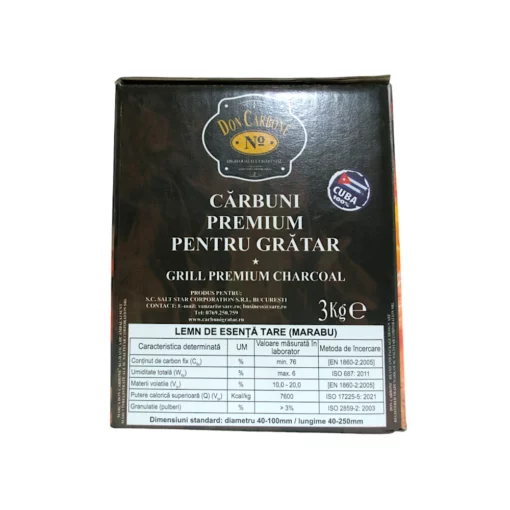 cărbuni premium pentru grătar marabu, don carbone, 3kg