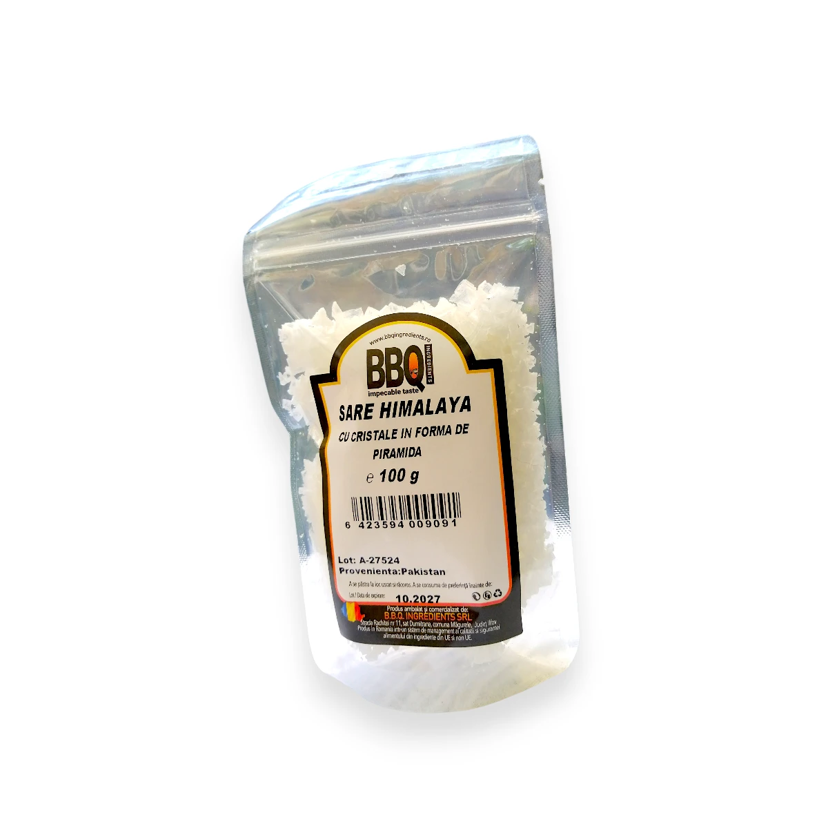 sare himalaya cu cristale în formă de piramidă, plic resigilabil 100g
