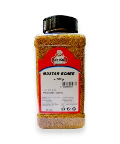 muștar boabe, borcan 700g