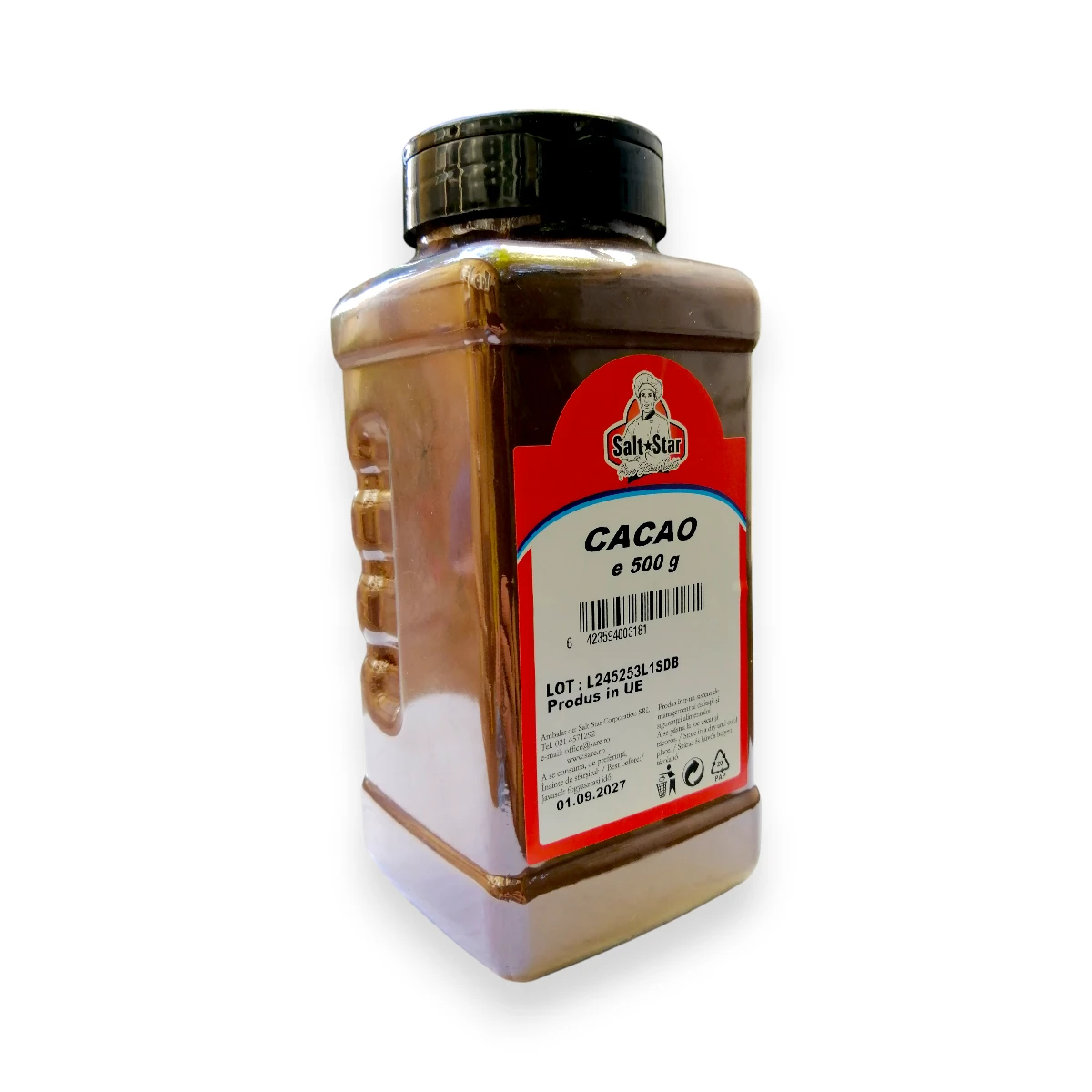 cacao pudră, borcan 500g