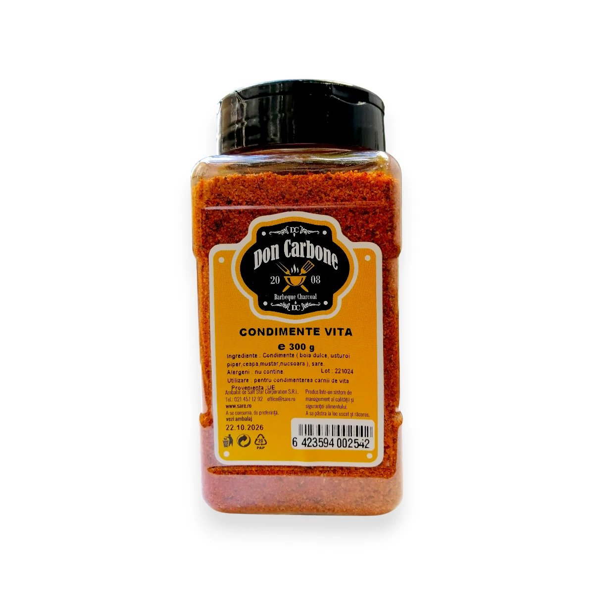 condimente pentru vită don carbone, borcan 300g