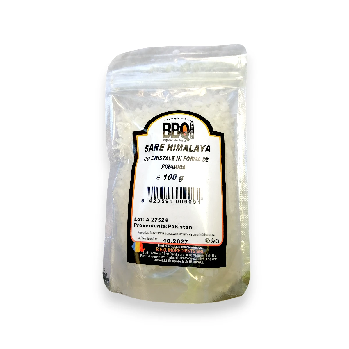 sare himalaya cu cristale în formă de piramidă, plic resigilabil 100g